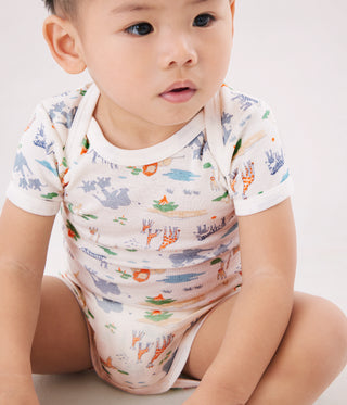 Babies' Short Sleeved Printed Cotton Bodysuits - 5-Pack
