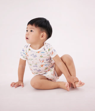 Babies' Short Sleeved Printed Cotton Bodysuits - 5-Pack