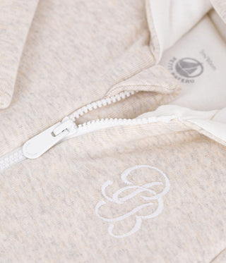 Babies' Plain Padded Jumpsuit with a Hood and Feet