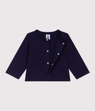 Babies' Plain Cotton Cardigan