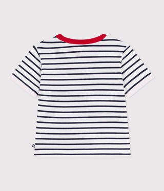 Children's Short-Sleeved Stripy Cotton T-Shirt