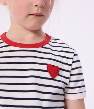 Children's Short-Sleeved Stripy Cotton T-Shirt