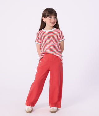 Children's Short-Sleeved Stripy Cotton T-Shirt