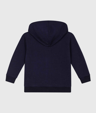 Children's Plain Zip-Up Cotton Hoodie