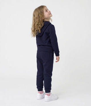 Children's Plain Zip-Up Cotton Hoodie