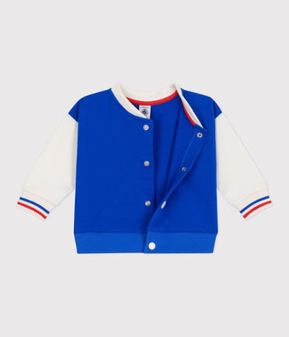 Babies' Varsity-Style Jacket in Colourblock Cotton