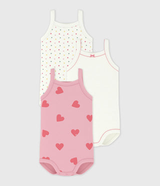 Babies' Strappy Cotton Bodysuits - 3-Pack