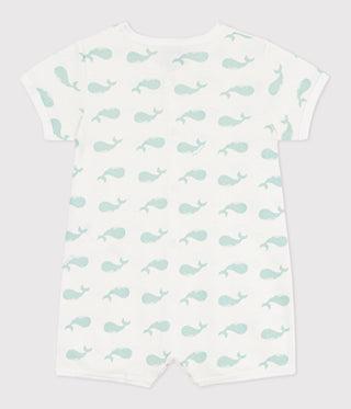 Babies' Whale Print Cotton Playsuit