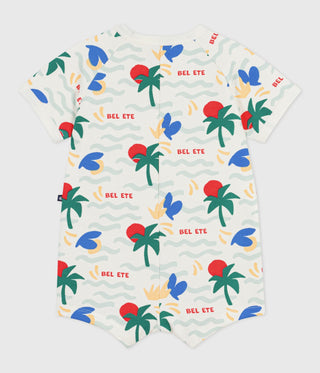 Babies' Short Printed Cotton Playsuit