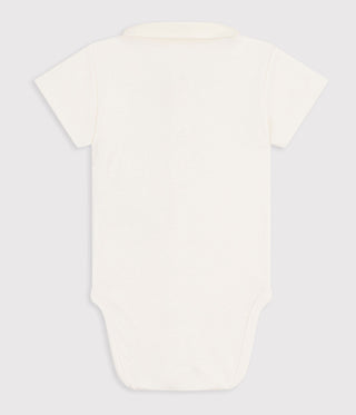 Babies' Short-Sleeved Cotton Body with Embroidered Details