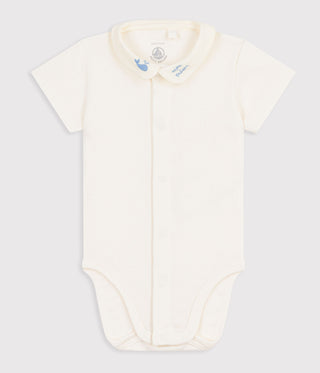 Babies' Short-Sleeved Cotton Body with Embroidered Details