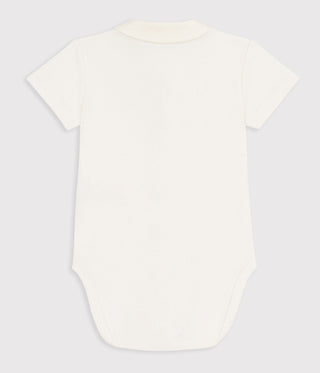 Babies' Short-Sleeved Cotton Body with Embroidered Details