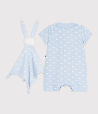 Babies' Whale Print Jumpsuit and Comforter Gift Set
