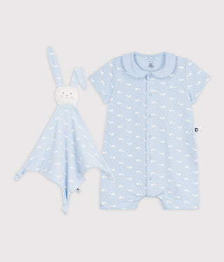 Babies' Whale Print Jumpsuit and Comforter Gift Set