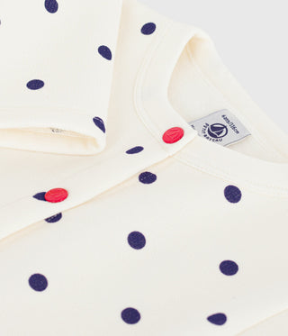 Girls' Spotted Print Cotton Cardigan