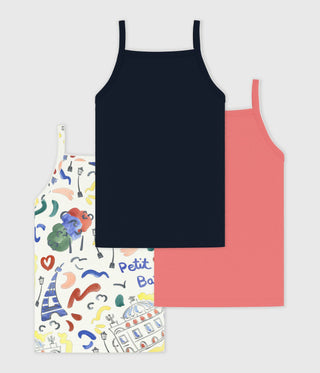 Girls'  Strappy Opera Print Tank Tops - 3-Pack