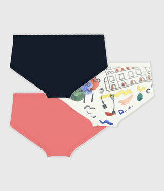 Girls' Opera Prints High-Waisted Cotton Pants - 3-Pack