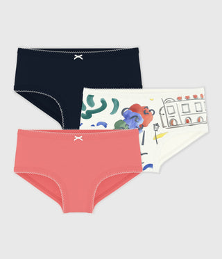 Girls' Opera Prints High-Waisted Cotton Pants - 3-Pack