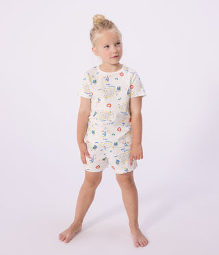 Children's Short-Sleeved Opera Printed Cotton Pyjamas