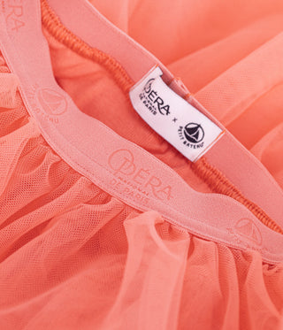 Girls' Opera Themed Midi-Length Skirt in Plain Tulle