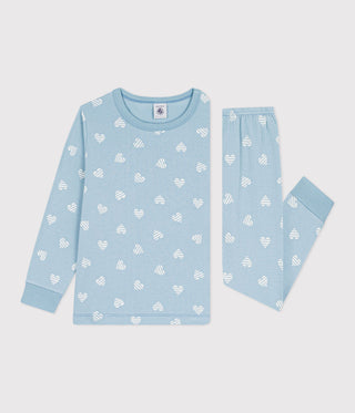 Children's Heart Print Cotton Pyjamas