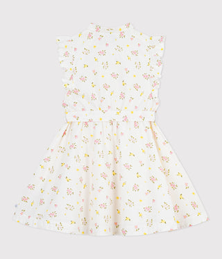 Girls' Sleeveless Floral Print Cotton Dress