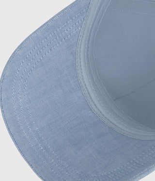 Children's Petit Bateau Cap in Light-Coloured Denim