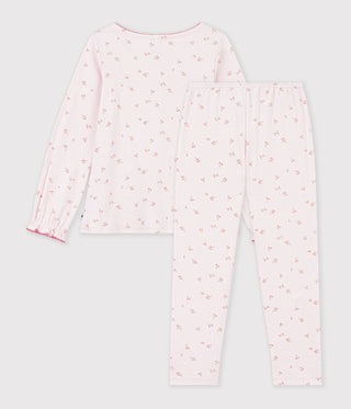 Girls' Cotton Pyjamas with Floral Ruffles