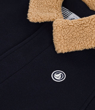 Children's Pea Coat-Style Jacket in Plain Woollen Broadcloth