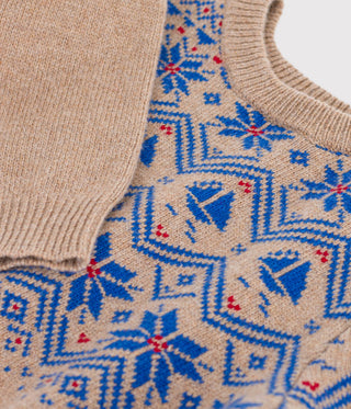 Children's Wool and Cotton Jacquard Jumper