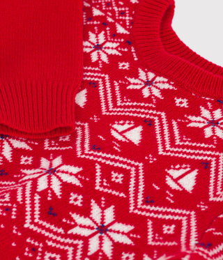 Children's Wool and Cotton Jacquard Jumper