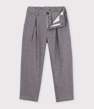 Children's Pleated Cotton Flannel Trousers