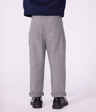 Children's Pleated Cotton Flannel Trousers