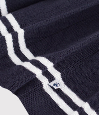 Girls' Short Pleated Skirt in Plain Cotton Knit