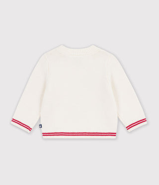 Babies' Jumper in a Wool and Cotton Knit with an Animal Design