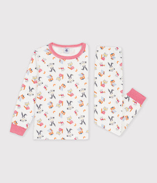 Children's Animal Print Long-Sleeved Cotton Pyjamas