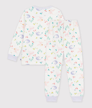 Children's Long-Sleeved Pyjamas in Fleece with a Dragon Print