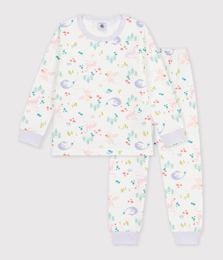 Children's Long-Sleeved Pyjamas in Fleece with a Dragon Print
