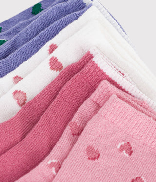 Babies' Cotton Socks with a Heart Print - 5-Pack