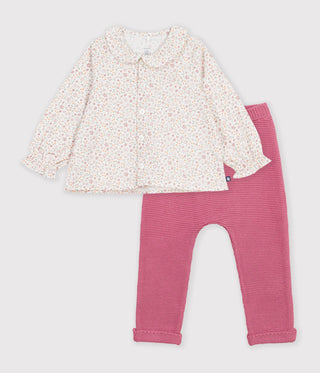 Babies' Outfit in Cotton with a Floral Print