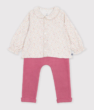 Babies' Outfit in Cotton with a Floral Print