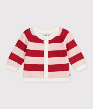 Babies' Cardigan in Stripy Cotton