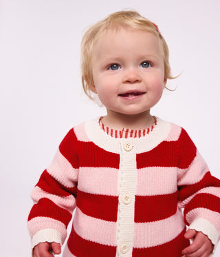 Babies' Cardigan in Stripy Cotton