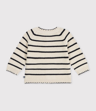 Babies' Cardigan in Stripy Cotton
