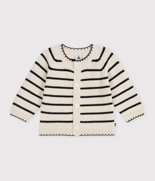 Babies' Cardigan in Stripy Cotton