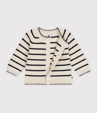 Babies' Cardigan in Stripy Cotton