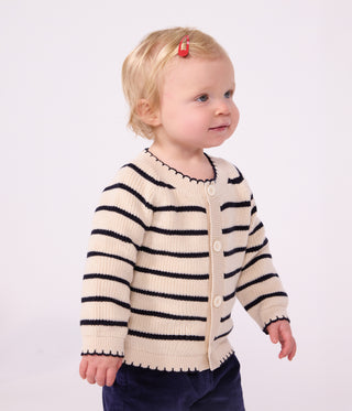 Babies' Cardigan in Stripy Cotton