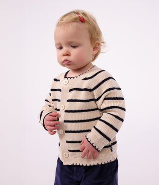 Babies' Cardigan in Stripy Cotton