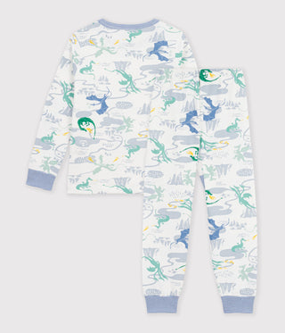 Children's Long-Sleeved Pyjamas in Fleece with a Dragon Print