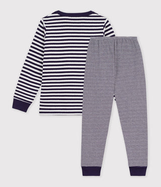 Children's Long-Sleeved Stripy Tube Knit Pyjamas